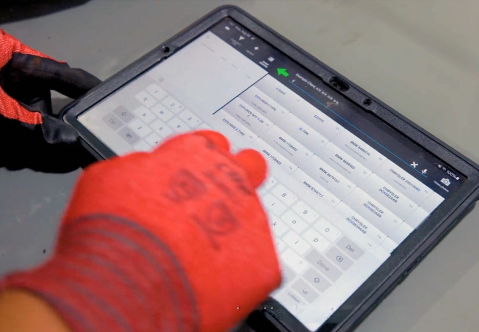 Catalytic Converter Database on tablet